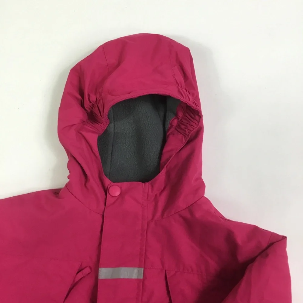 Lands End kids Coat Pink Size S zip up ‎ snap